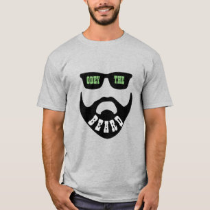 Camiseta Engraçado Obedeça a barba (Olhos Verdes da Barba E