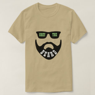 Camiseta Engraçado Obedeça a barba (Olhos Verdes da Barba E