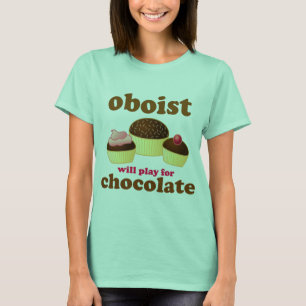 Camiseta Engraçado Oboe Chocolate
