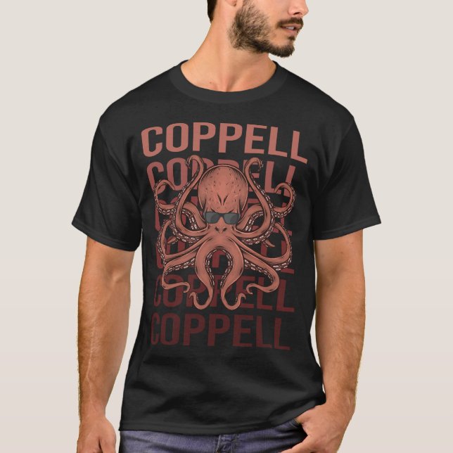 Camiseta Engraçado Octopus Coppell (Frente)