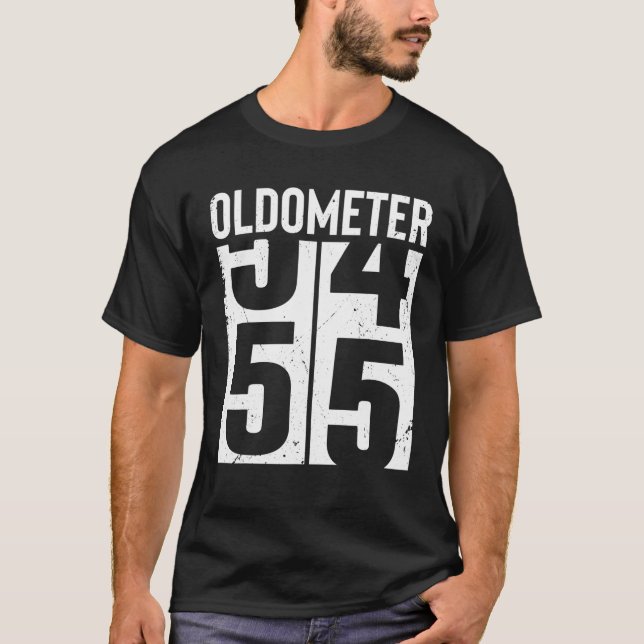 Camiseta Engraçado Odometer de 55 Anos de Idade 55 (Frente)