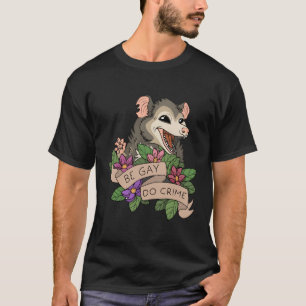Camiseta Engraçado Ogambm Seja Gay Do Crime Rainbow Lgbtq O