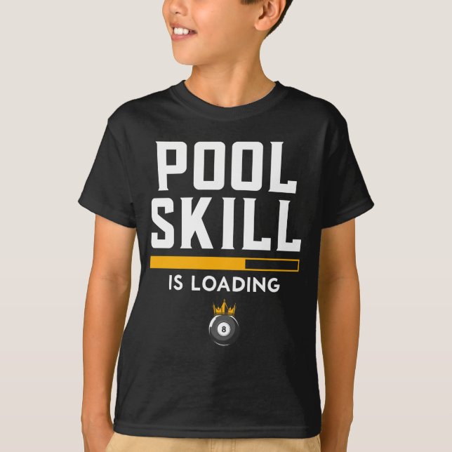 Camiseta Engraçado Oito Cotação Esportiva Piscina Billiard (Frente)