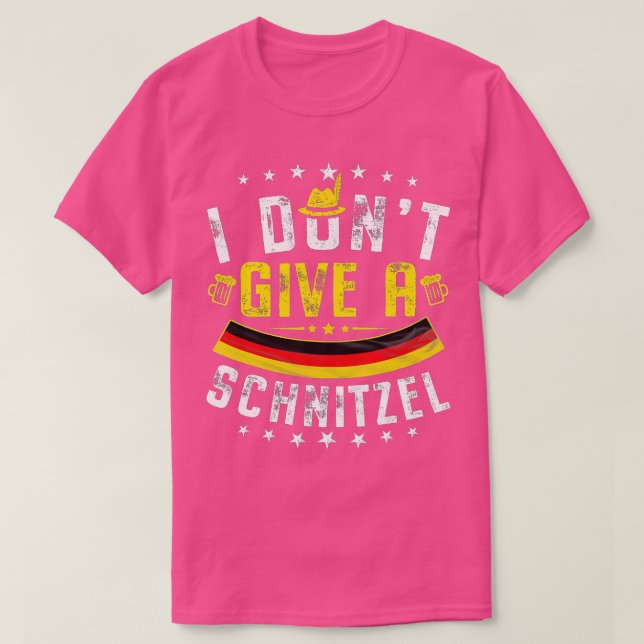 Camiseta Engraçado Oktoberfest Eu não dou um alemão Schnitz (Frente do Design)