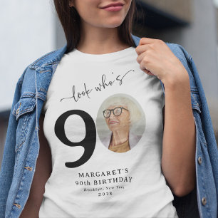 Camiseta Engraçado "Olha quem tem 90", Na moda 90 Aniversár