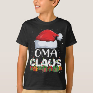 Camiseta Engraçado Oma Papai Noel Casa de Pijamas