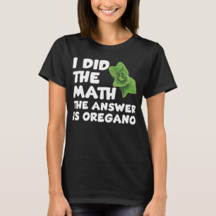 Camiseta Engraçado Orégano Dizendo Amar Herb