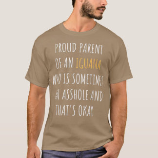 Camiseta Engraçado Orgulho Iguana Pai Mãe Pet Mama Pai