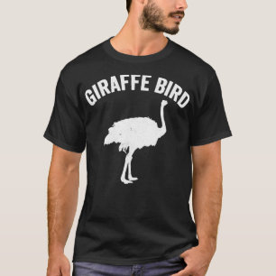 Camiseta Engraçado Ostrich Giraffe Pássaro1