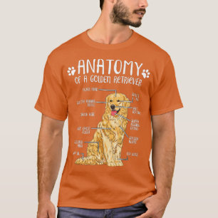 Camiseta Engraçado Ouro Anatomista Retriever Cachorro