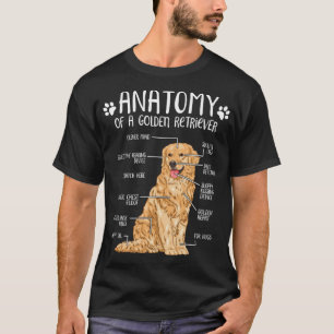 Camiseta Engraçado Ouro Anatomista Retriever Cachorro