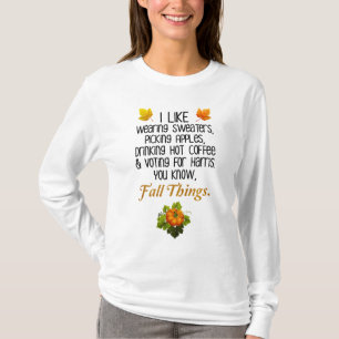 Camiseta Engraçado outono 2024 novembro das eleições Pro-Ha