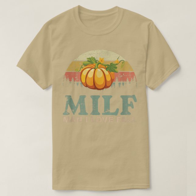 Camiseta Engraçado outono, MILF Man I Love Fall, Seasons Lo (Frente do Design)