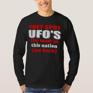 Camiseta Engraçado OVNI avistando nações