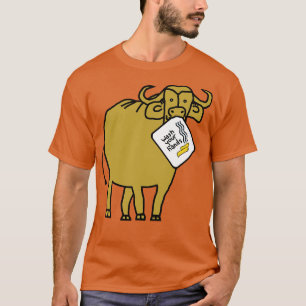 Camiseta Engraçado Ox Diz Lave Suas Mãos