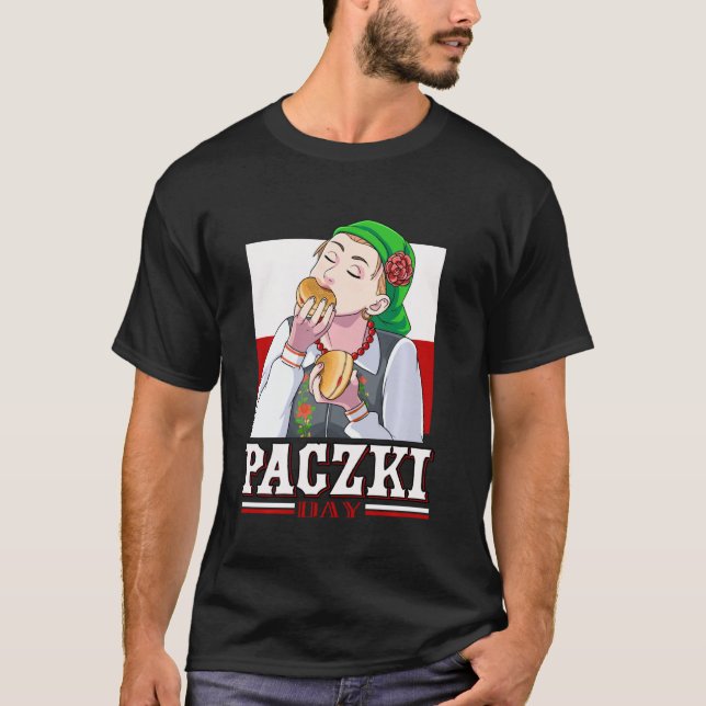 Camiseta Engraçado Paczki Dia Polonês Nozes Gordo Quinta-fe (Frente)