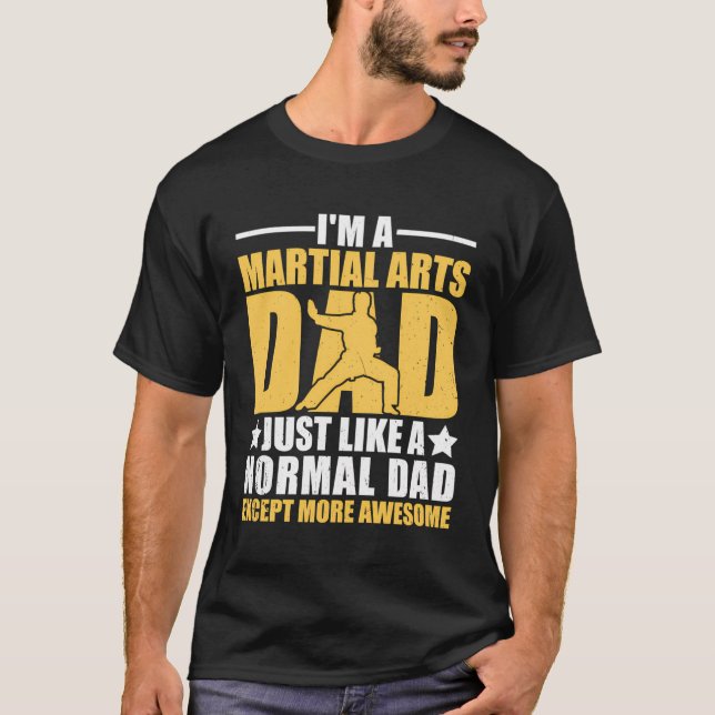 Camiseta Engraçado Pai De Artes Marciais Como Uma Marcha De (Frente)