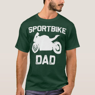 Camiseta Engraçado Pai de Bike Art Homens Correndo Biker Mo