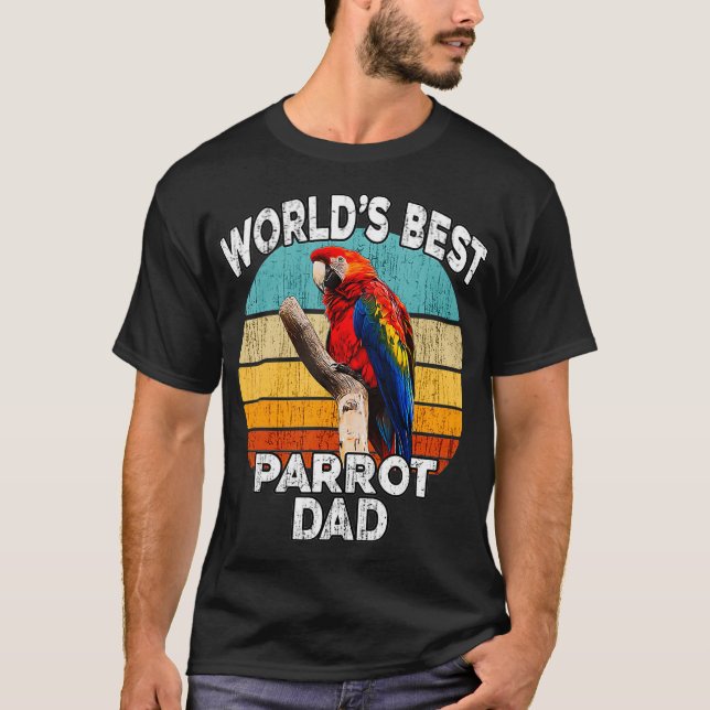 Camiseta Engraçado Pai de Papagaio - O Melhor Pai de Papaga (Frente)