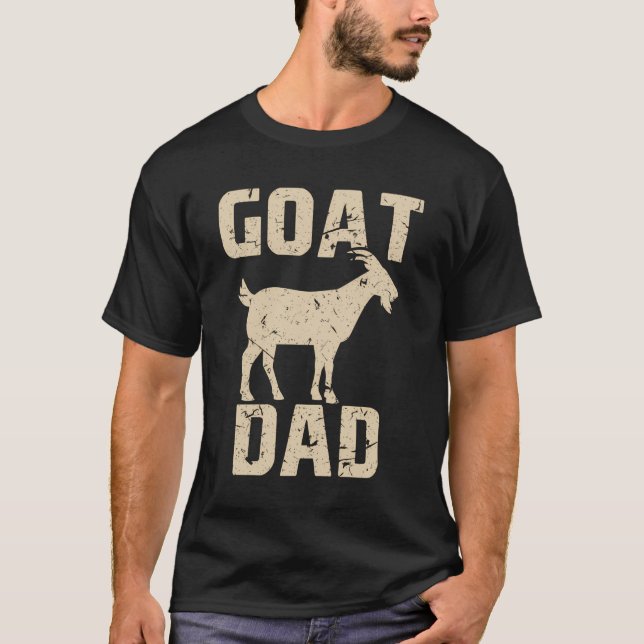 Camiseta Engraçado Pai Goat Engraçado (Frente)