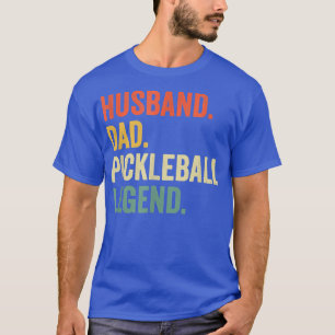 Camiseta Engraçado Pai Marido Legenda de Picleball Vintage