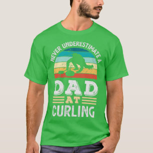 Camiseta Engraçado Pai no Curling Fatherx27s Day Gift Men