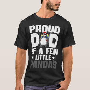Camiseta Engraçado Pai Orgulhoso de Alguns Pequenos Pandas