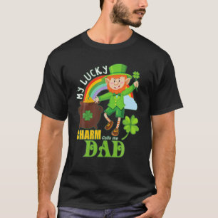 Camiseta Engraçado Pai Paddy Day St Patricks Lucky Charm Ca