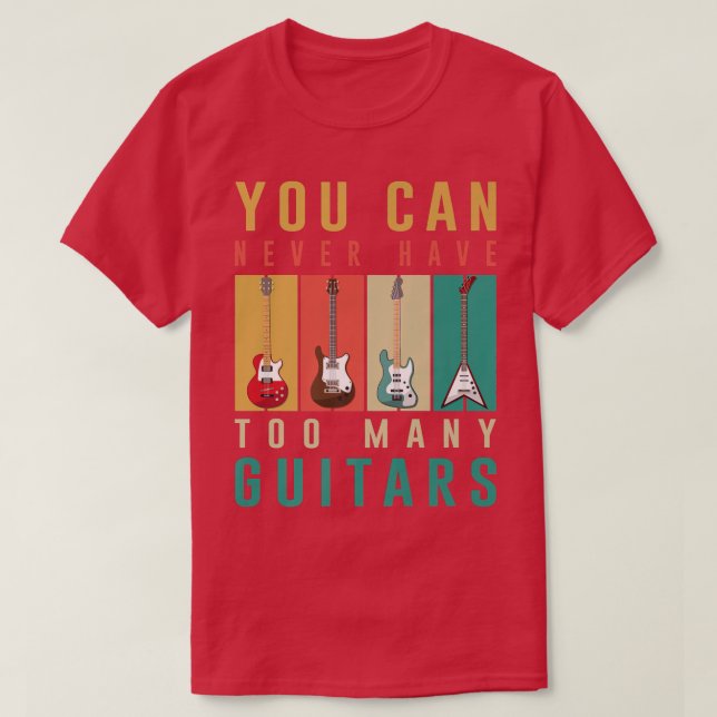 Camiseta Engraçado Palavra De Violão Que Você Nunca Pode Te (Frente do Design)