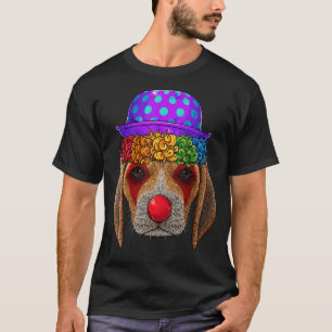 Camiseta Engraçado Palhaço De Carnaval De Beagle Circus O C