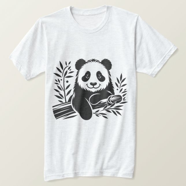 Camiseta Engraçado Panda (Frente do Design)