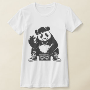 Camiseta Engraçado Panda