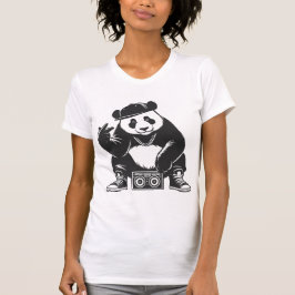 Camiseta Engraçado Panda