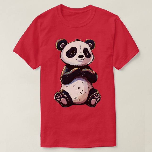 Camiseta Engraçado Panda 1 (Frente do Design)