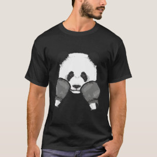 Camiseta Engraçado Panda Boxando Luvas de Amante de os anim