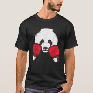 Camiseta Engraçado Panda Boxando Luvas de Amante de os anim