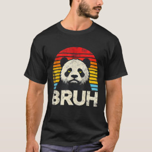 Camiseta Engraçado Panda Bruh Meme Vintage Pand Humoroso