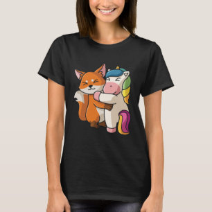 Camiseta Engraçado Panda e Unicórnio, Bichos-de-Cu