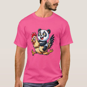 Camiseta Engraçado Panda Galinha Amantes de os animais Home