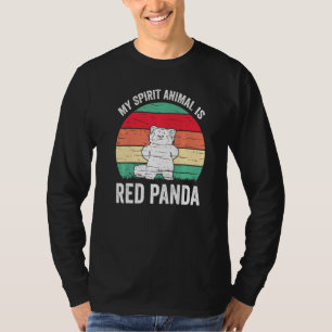 Camiseta Engraçado Panda Vermelha Trending My Spirit Animal