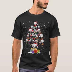 Camiseta Engraçado Pandas Santa Hat Ornamento de Árvore de 