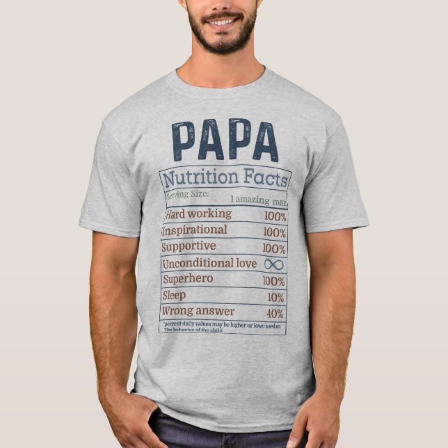 Camiseta Engraçado Papá T-Shirt (Frente)