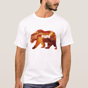 Camiseta Engraçado Papá Urso Engraçado Cerveja Bacon Design