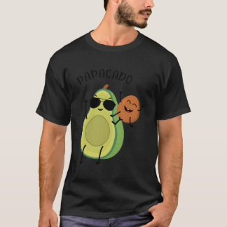 Camiseta Engraçado Papacado Anúncio de Gravidez Avocado Fat