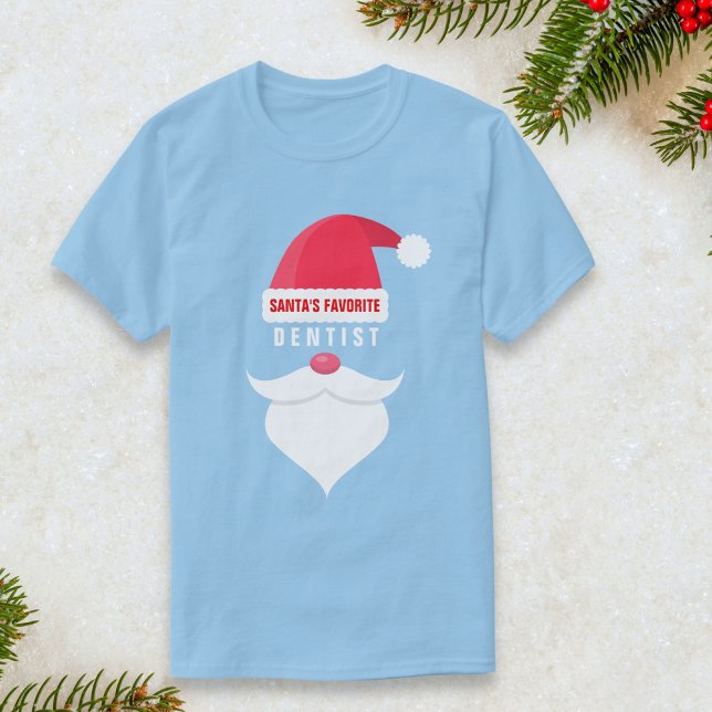 Camiseta Engraçado Papai noel de Natal Favorito Personaliza (Criador carregado)