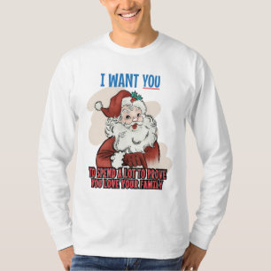 Camiseta Engraçado papai noel de Natal   papais noeis de Na