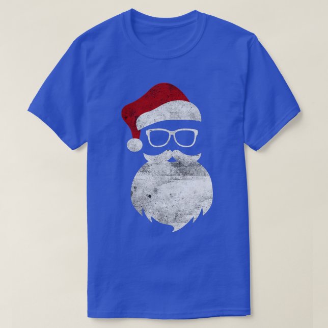 Camiseta Engraçado Papai Noel Encara Óculos De Sol Com 2 (Frente do Design)