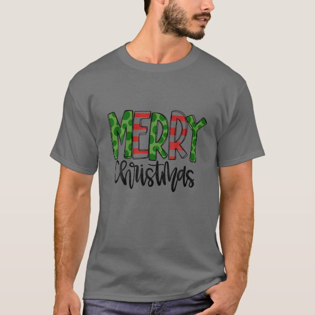 Camiseta Engraçado Papai Noel Encara Óculos De Sol Com A Ba (Frente)