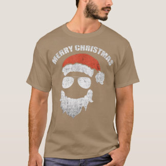 Camiseta Engraçado Papai Noel encara óculos escuros com bar