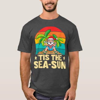 Camiseta Engraçado Papai Noel Este é o Natal do Mar Sol em